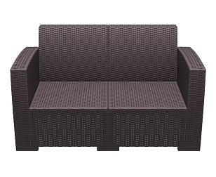 Диван плетеный с подушками Siesta Contract Monaco Lounge Цвет: коричневый, садовая мебель