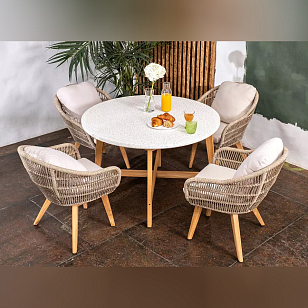 Обеденная группа из тика Joygarden Talara S, садовая мебель