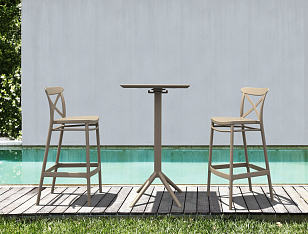 Стол барный Siesta Contract Sky 60 Цвет: бежевый, садовая мебель