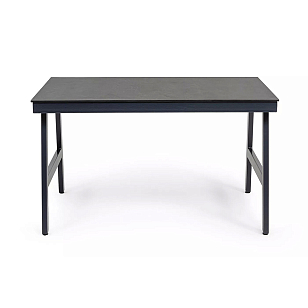 Стол 4SIS Рио 130 х 90, каркас темно-серый, столешница серый гранит, садовая мебель