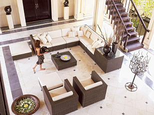 Кресло с подушками Skyline Design CUATRO 2001 MOCCA, садовая мебель