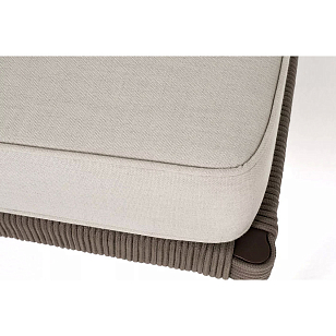 Модуль правый 4SIS Канны, каркас коричневый (RAL8016) муар, роуп коричневый, ткань бежевая 035, садовая мебель