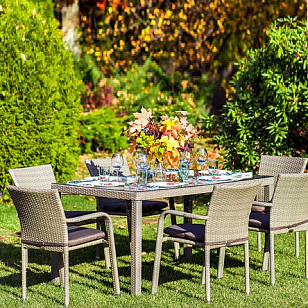 Обеденная группа Joygarden Rome с подлокотниками, садовая мебель