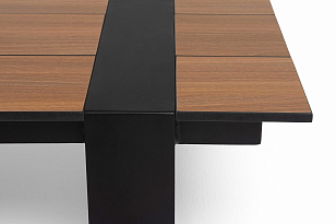 Стол журнальный 4SIS Тулон, цвет "дуб", каркас черный муар, садовая мебель