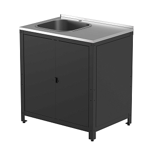 Уличный кухонный модуль Kitchcam стол с мойкой и обшивкой для сада