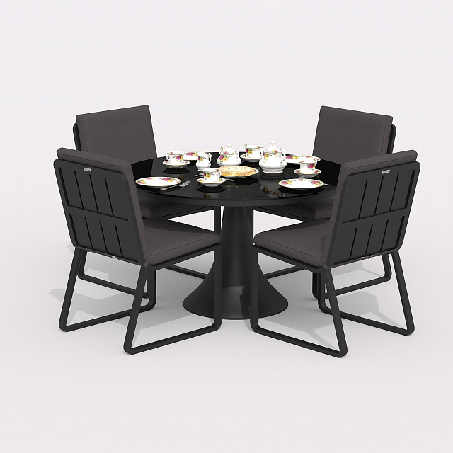 Обеденная группа Ideal Patio Diva Gira Цвет: карбон, антрацит 