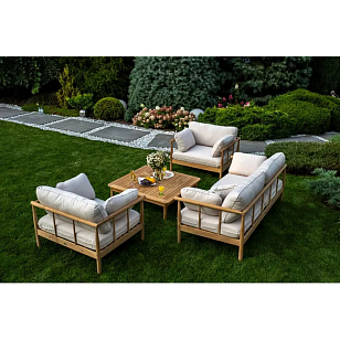 Диванная группа из тика Joygarden Bungalow для дачи Диванная группа из тика Joygarden Bungalow, садовая мебель