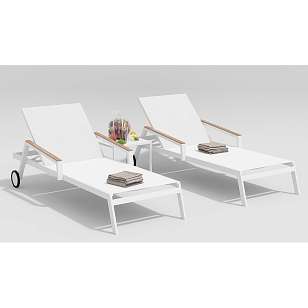 Шезлонг Gardenini Sogno Белый, садовая мебель