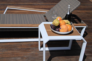 Столик для шезлонга Lite Teakman для дачи Столик для шезлонга Lite Teakman, садовая мебель