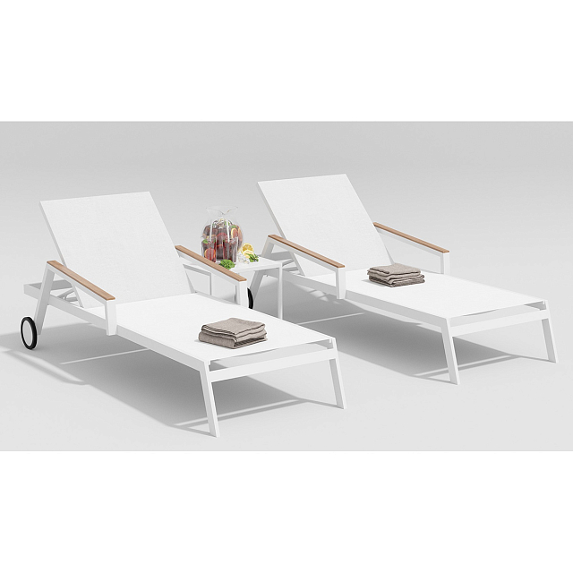 Шезлонг Gardenini Sogno Белый 