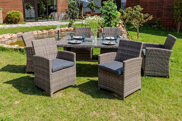 Обеденный комплект Lite Fiona серый 