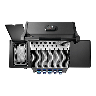 гриль газовый napoleon rogue pro-s 425 phantom черный (с ик горелкой 3/3)