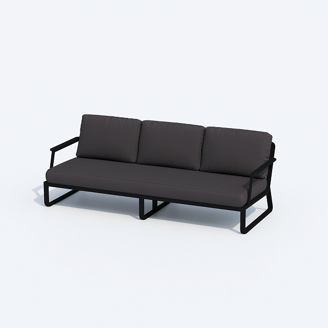 Лаунж зона Ideal Patio Estivo с трехместным диваном Цвет: карбон, антрацит 