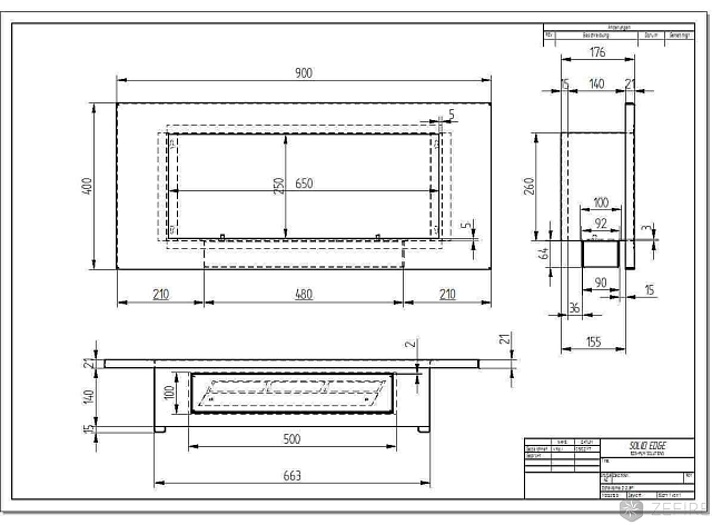 Биокамин встраиваемый ZeFire Elliot Vertical