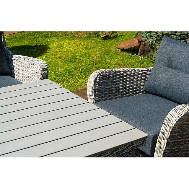 Лаунж зона Lite Venezia (2 дивана, 2 стола, 2 кресла) Цвет: серый 