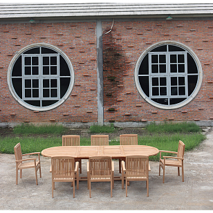 Обеденная группа из тика Lite Taormina, садовая мебель