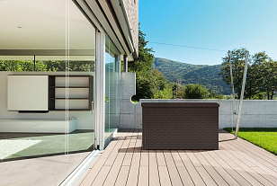 Большой ящик для хранения Keter Java коричневый, садовая мебель