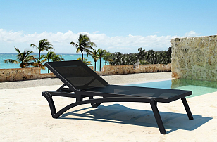 Шезлонг-лежак Siesta Contract Pacific Цвет: черный для дачи Шезлонг-лежак Siesta Contract Pacific Цвет: черный, садовая мебель