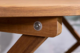 Стол из акации Joygarden Oxford складной 90 см, садовая мебель