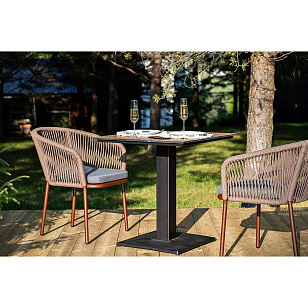 Обеденная группа 4SIS Каффе на 2 персоны, столешница "дуб", садовая мебель