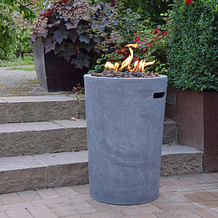 Уличный газовый камин Clifton Compact Round Grey, уличное оборудование