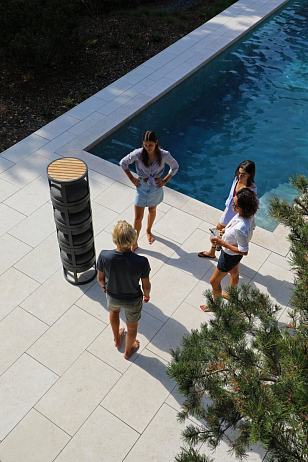 Набор из четырех табуретов и столика Brafritid Tumba бежевый, садовая мебель