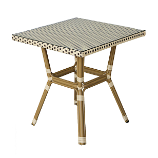 Обеденная группа на 4 персоны 4SIS Кабри, цвет бежево-коричневый, садовая мебель