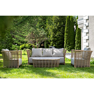 Лаунж-зона 4SIS Валенсия, цвет соломенный для дачи Лаунж-зона 4SIS Валенсия, цвет соломенный, садовая мебель