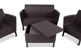 Лаунж зона Keter Salemo set серый, садовая мебель