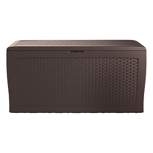 Ящик для хранения с крышкой Keter Samoa Rattan 270 л коричневый для дачи Ящик для хранения с крышкой Keter Samoa Rattan 270 л коричневый, садовая мебель