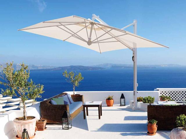 Зонт уличный квадратный Galileo White 3535GWR "Iceberg" 