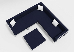 Лаунж зона Gardenini Serenita Dark Blue, садовая мебель