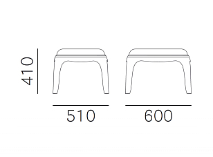 Стол-пуф Pedrali Pasha Цвет: черный для дачи Стол-пуф Pedrali Pasha Цвет: черный, садовая мебель