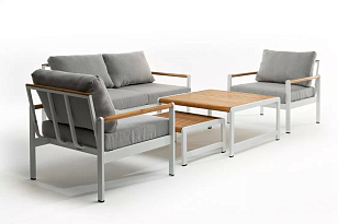 Диванная группа из алюминия Joygarden Maya M Цвет: белый, садовая мебель