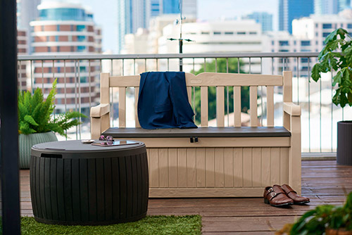 Стол-сундук Keter Circa Wood 140 л 