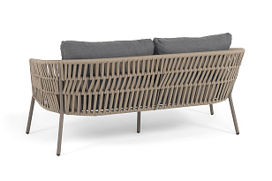 Лаунж зона 4SIS Копенгаген 5-местная, цвет светло-серый, каркас под дерево, садовая мебель