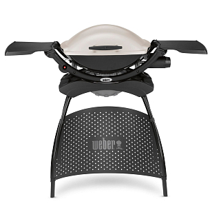 Гриль газовый Weber Q 1200 на подставке, серый для приготовления пищи гриль газовый weber q 1200 на подставке, серый