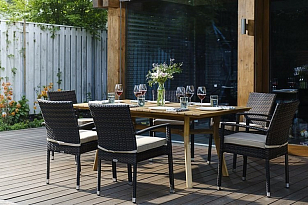 Обеденная группа Joygarden Modena 180 см на 6 персон со стульями, садовая мебель