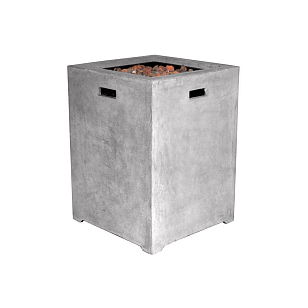 Уличный газовый камин Clifton Compact Square Grey, уличное оборудование