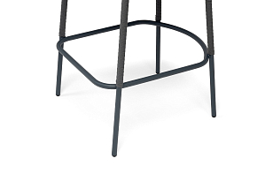 Стул барный 4SIS Бордо, каркас темно-серый муар, роуп серый, ткань темно-серая, садовая мебель