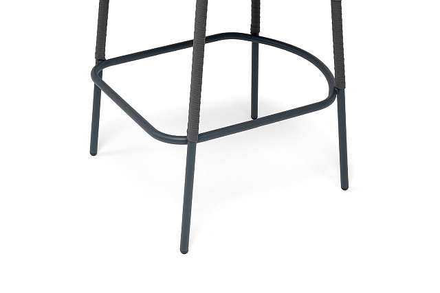 Стул барный 4SIS Бордо, каркас темно-серый муар, роуп серый, ткань темно-серая 