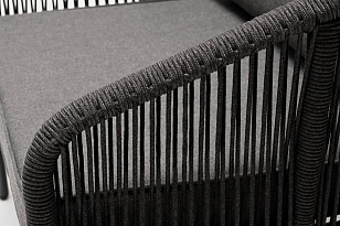 Лаунж-зона модульная угловая 4SIS Канны из роупа, цвет темно-серый для дачи Лаунж-зона модульная угловая 4SIS Канны из роупа, цвет темно-серый, садовая мебель