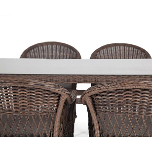 Обеденная группа 4SIS Амароне на 6 персоны, цвет коричневый, садовая мебель
