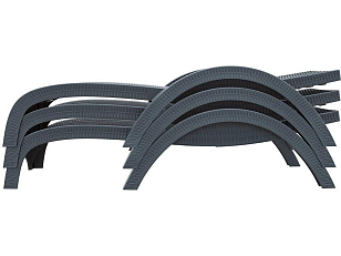 Шезлонг с матрасом GS 1009 (Fiji) Siesta Contract Цвет: коричневый, слоновая кость, садовая мебель