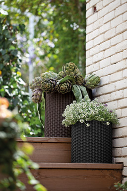 Кашпо Keter Cube Planter L Цвет: антрацит, уличное оборудование