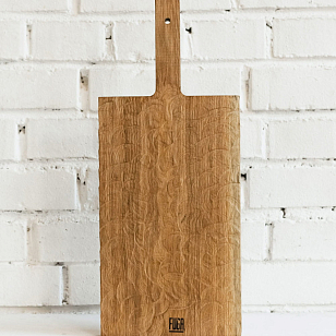 Доска сервировочная Fuga "Снег" прямая с углублением вытянутая Цвет: светлый, товары для загородного дома