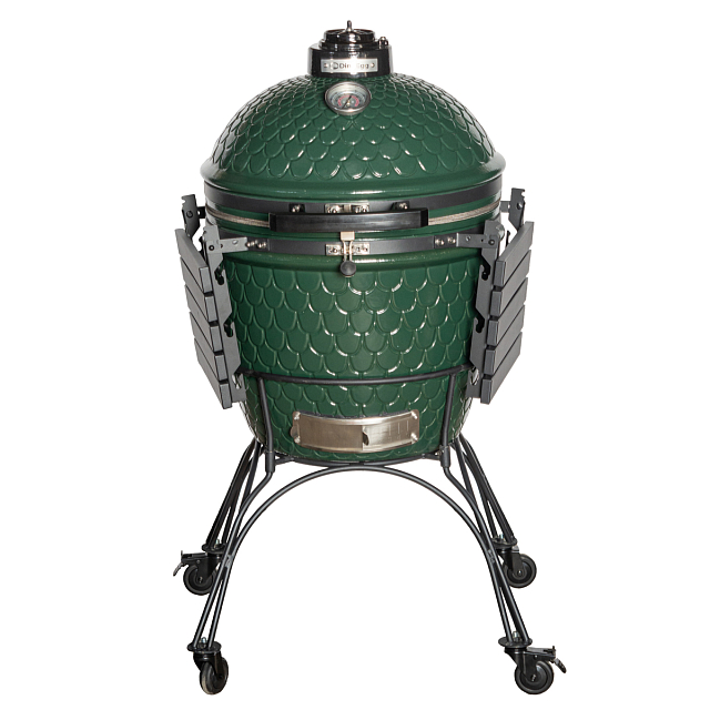 керамический угольный гриль dinoegg classic green