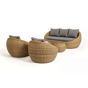 Лаун-зона 4SIS Барселона, цвет соломенный, садовая мебель