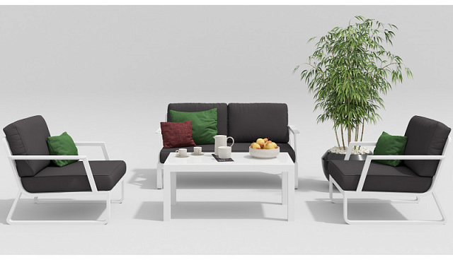 Лаунж зона Gardenini Voglie Белый / Антрацит 