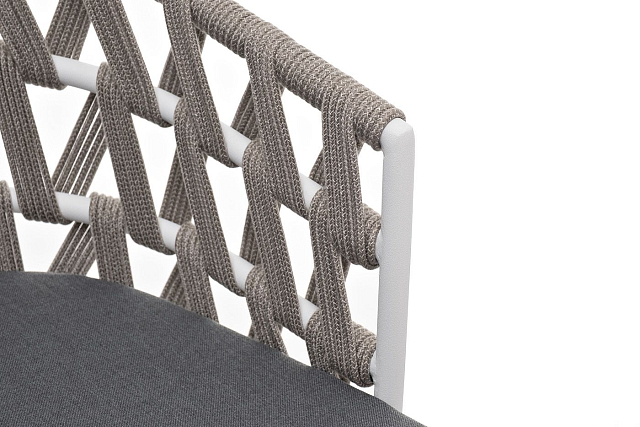 Стул 4SIS Диего из роупа Цвет: белый муар, серый меланж, серый 